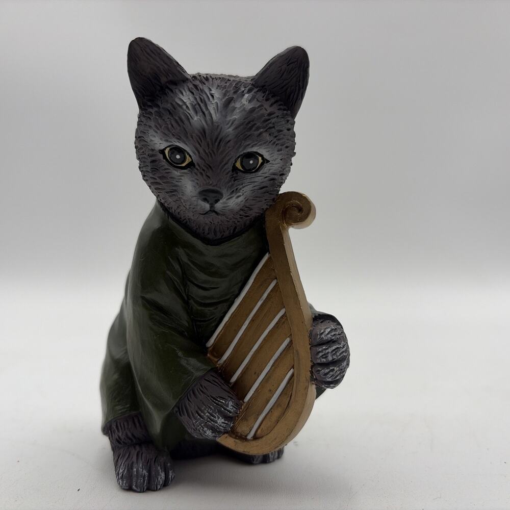 Hawthorne Village Purr-fect Christmas Pageant Cat Figurine HEAVENS MELODY